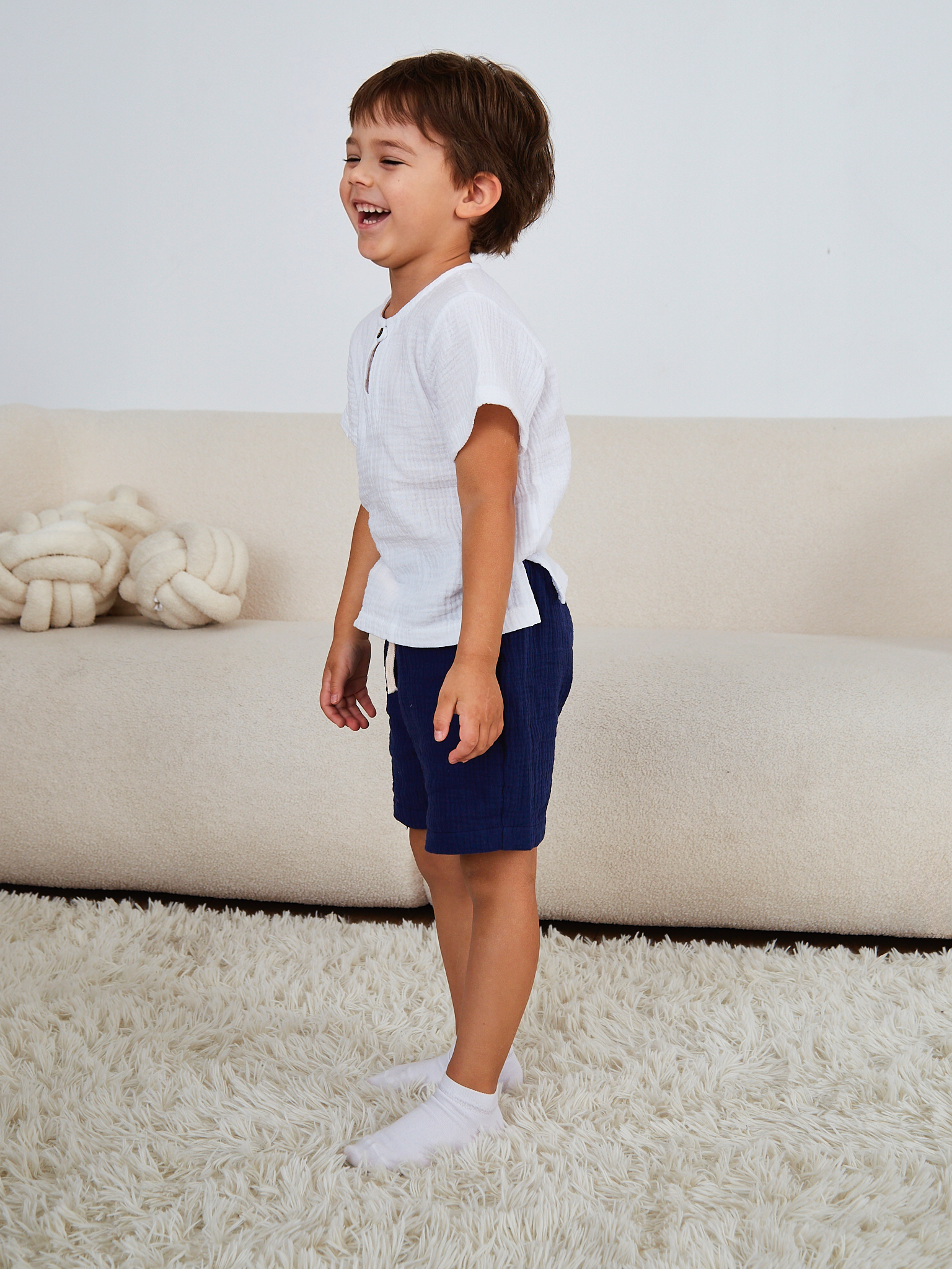 Шорты MOUN Шорты_муслин_синий - фото 14