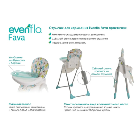 Стульчик для кормления Evenflo Fava классический