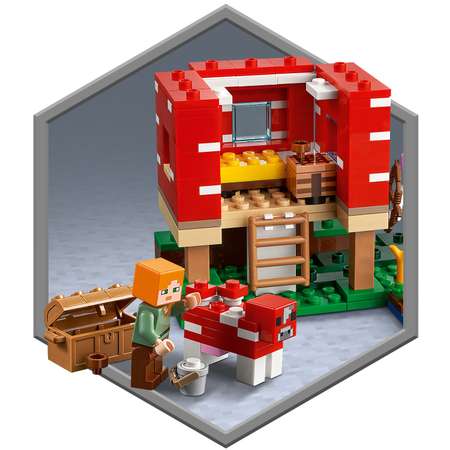 Конструктор LEGO Minecraft Грибной дом блочный