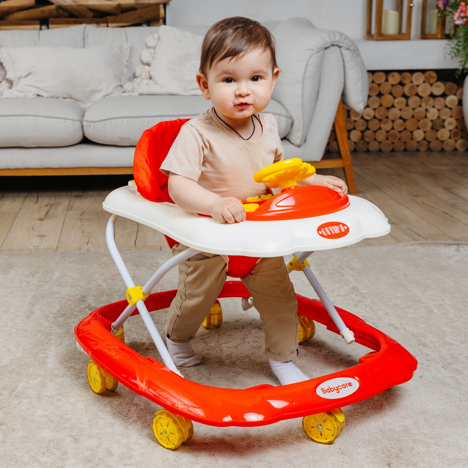 Ходунки BabyCare Optima красный - фото 13