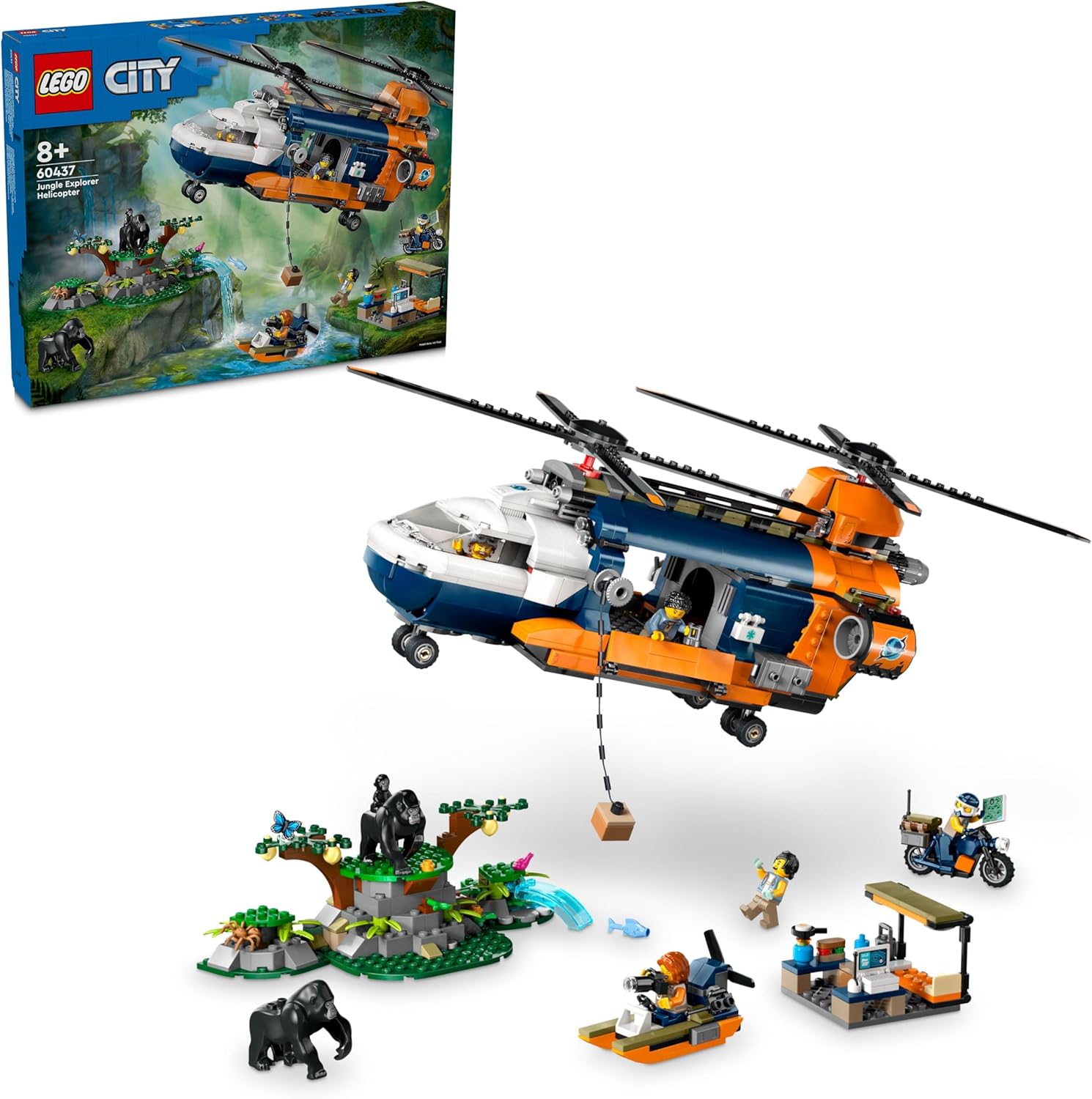 Конструктор LEGO City Jungle Explorer Helicopter блочный - фото 1