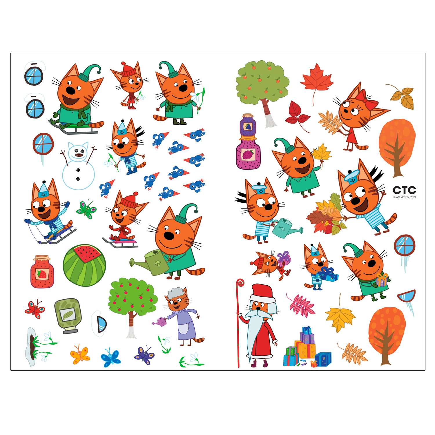 Набор книг МОЗАИКА kids Три кота Развивающие наклейки 1 - фото 3