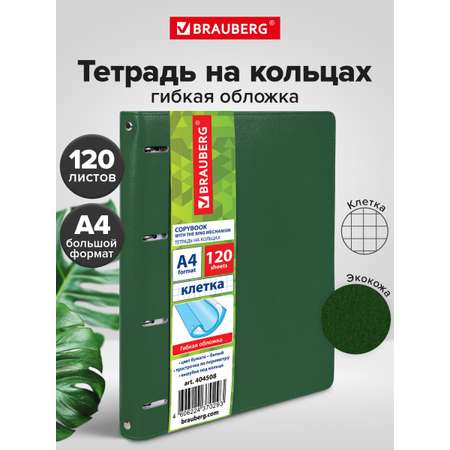 Тетрадь со сменным блоком Brauberg клетка 120 лист.