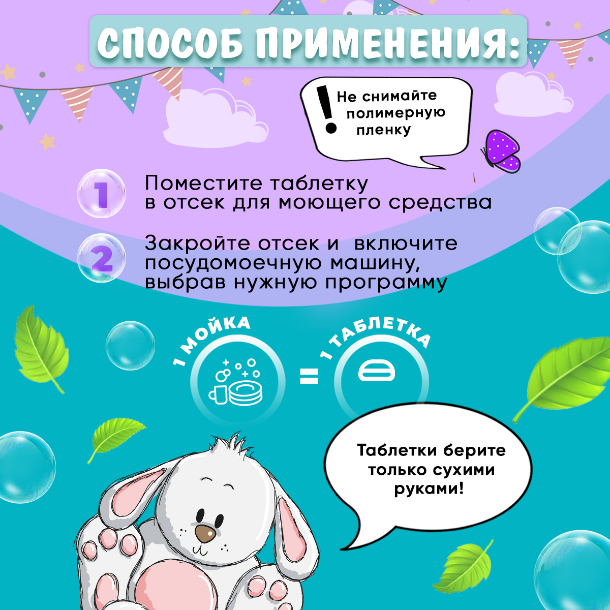 Таблетки для посудомоечной машины FRESHLAND ЭКО ALL IN ONE 55 шт в водорастворимой пленке - фото 7