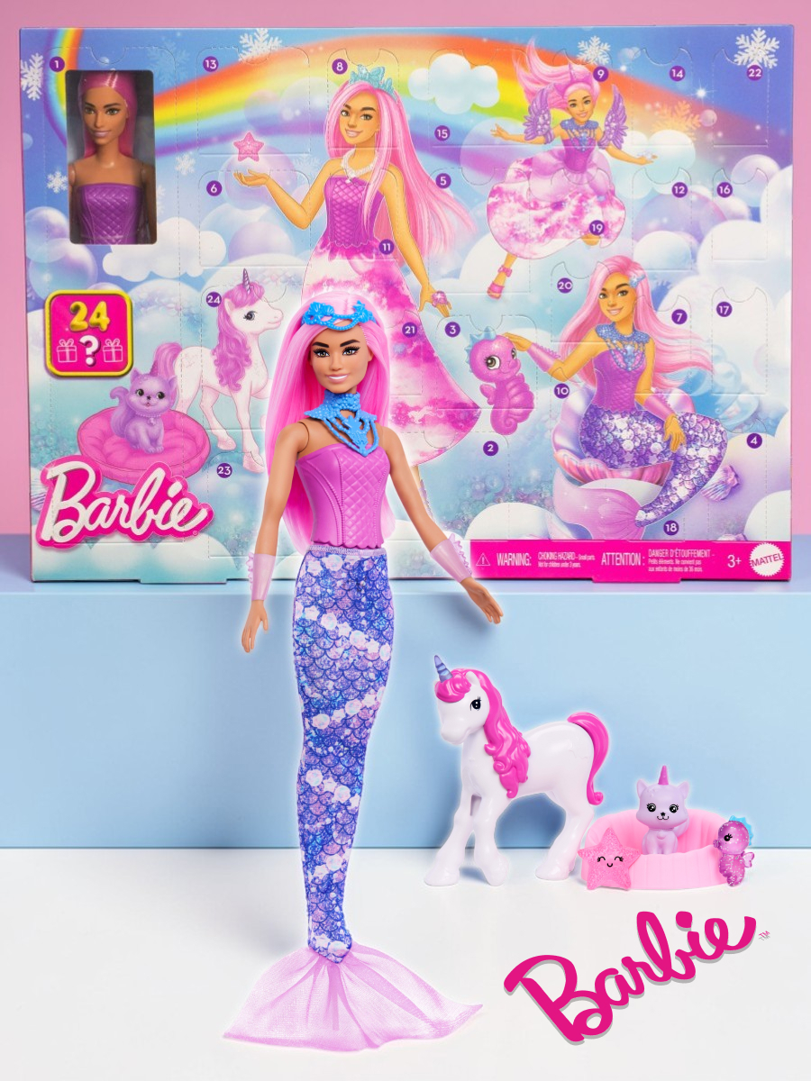 Кукла модельная Barbie Dreamtopia Адвент календарь русалка Барби высота 29 см JFL66 - фото 1