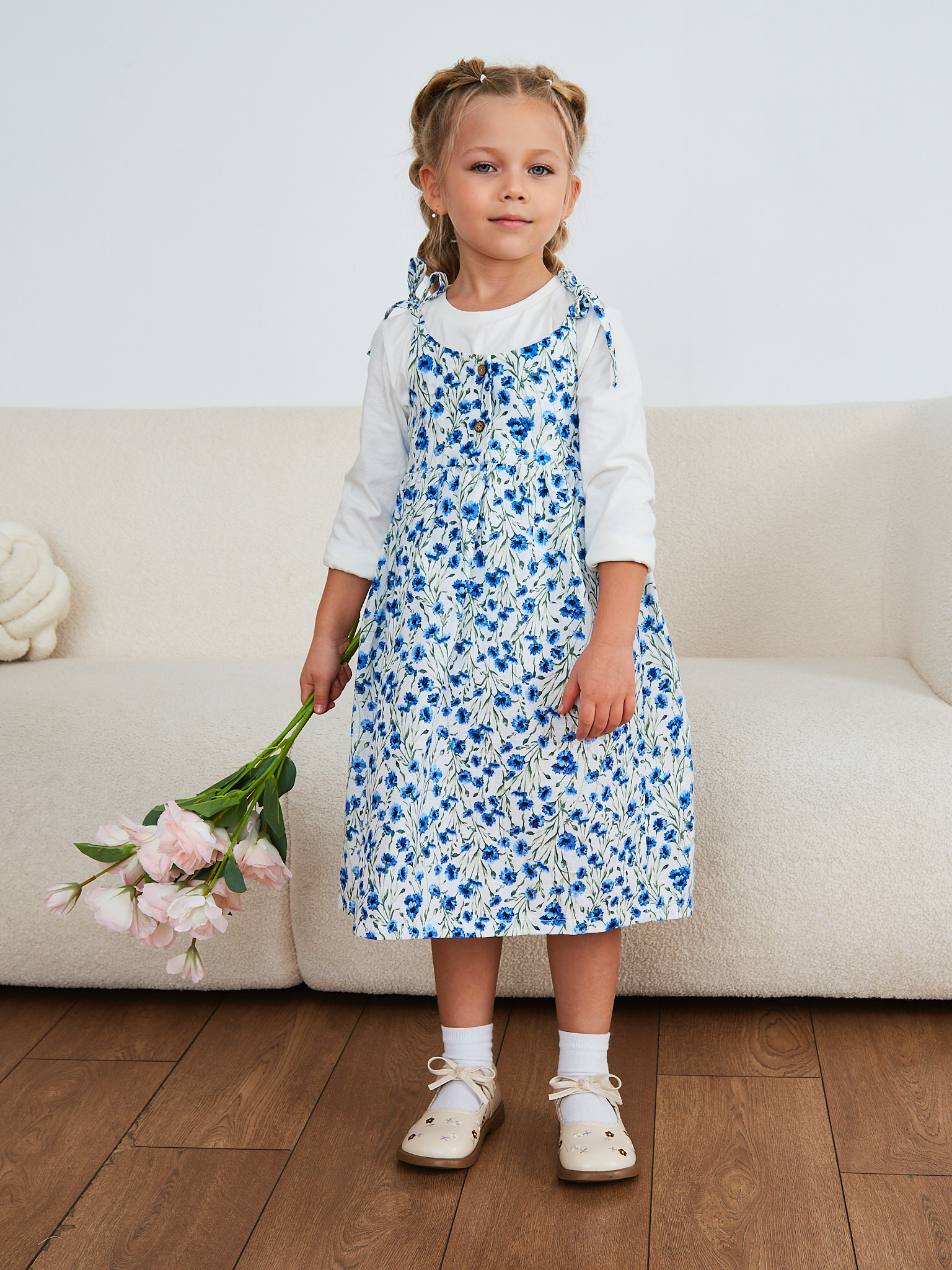 Сарафан MOUN сарафан_девочки_васильки - фото 16