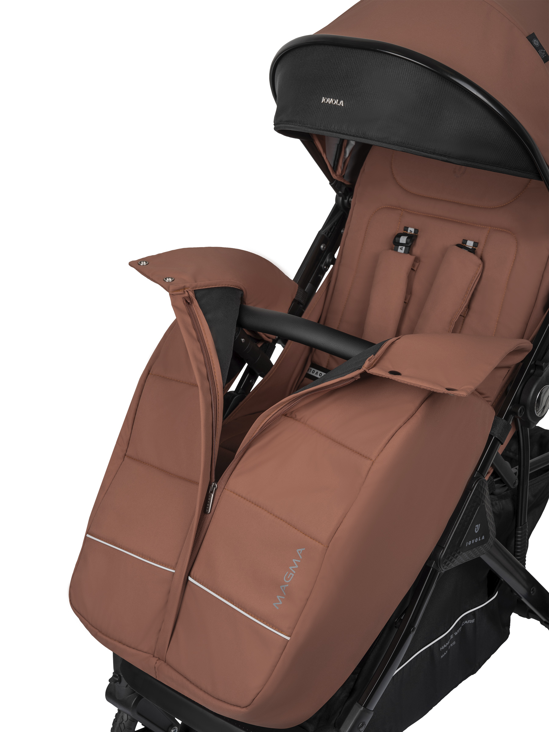 Коляска прогулочная JOVOLA Magma с перекидной ручкой оранжевый - фото 31