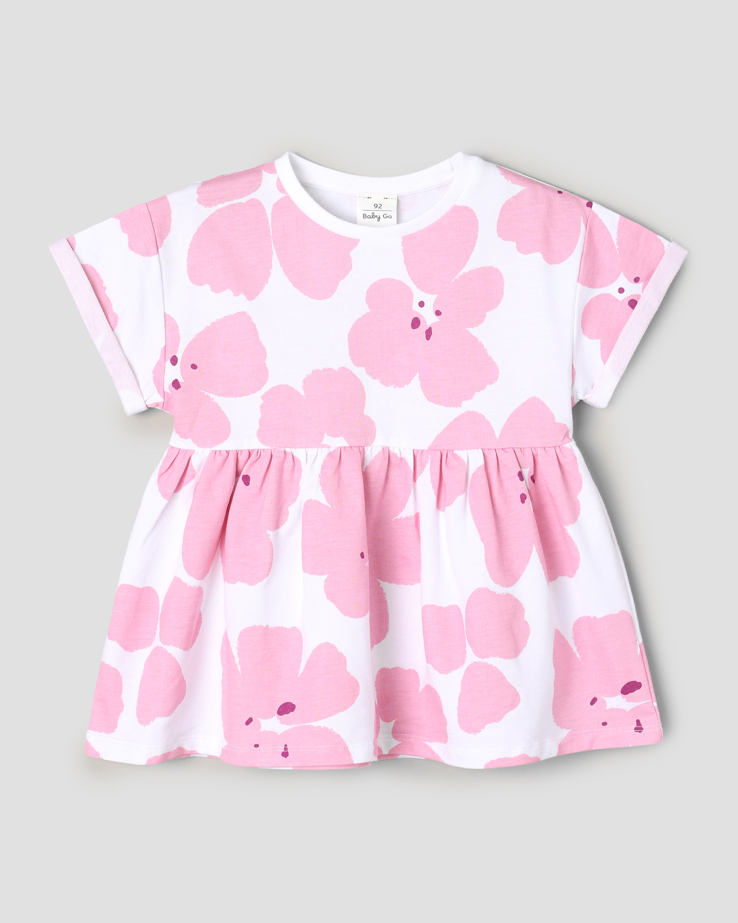 Изображение товара Платье для девочки BabyGo 80 см с цветочным принтом легкое и комфортное