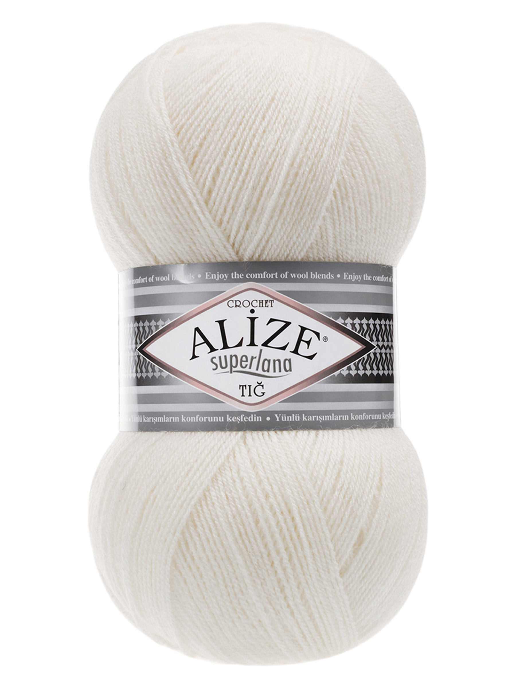 Пряжа Alize 100 гр 570 м 5 мотков 62 молочный - фото 4