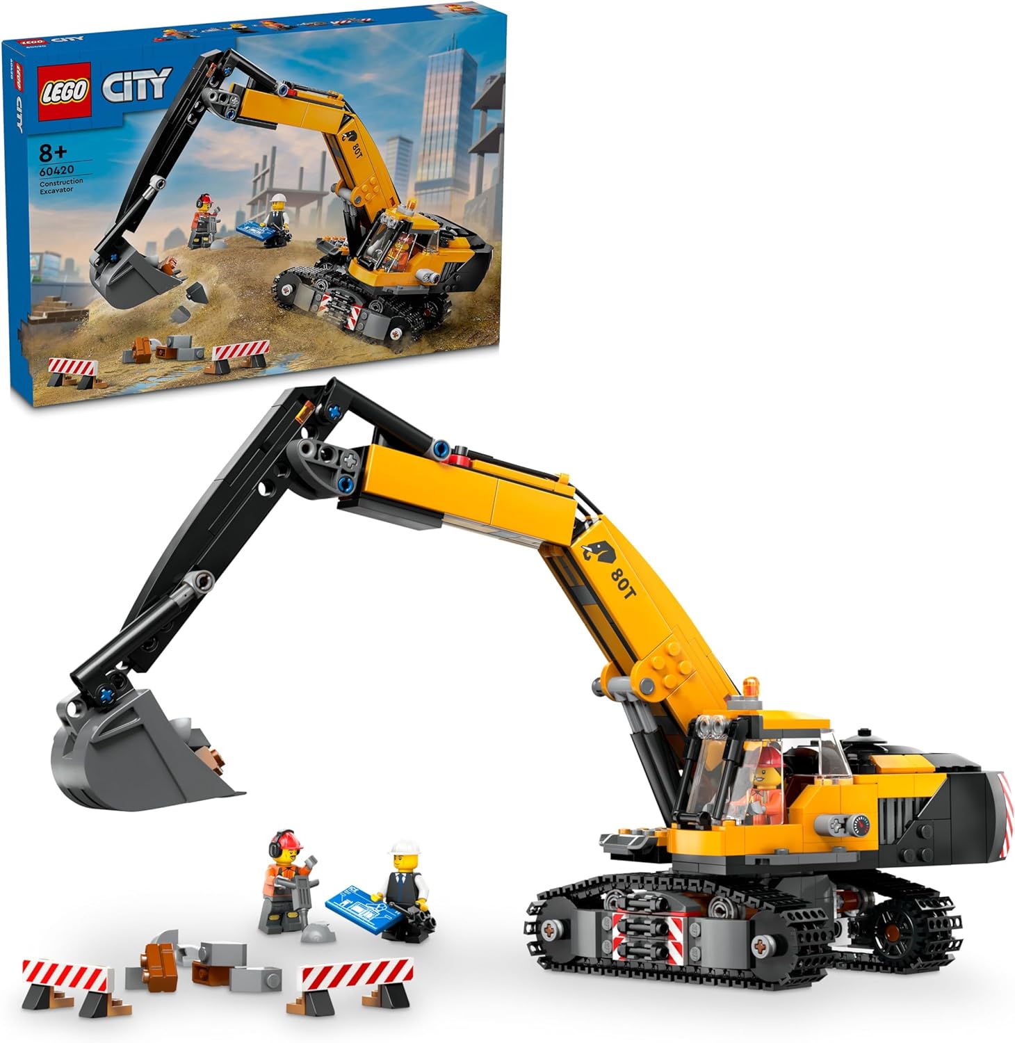 Конструктор LEGO City Желтый строительный экскаватор - фото 1