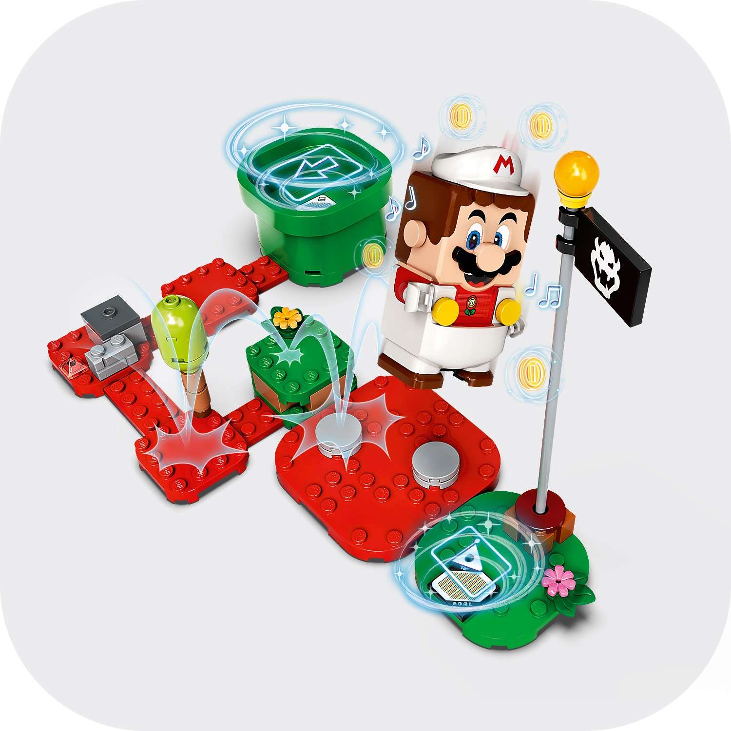 Конструктор LEGO Super Mario Марио-пожарный блочный - фото 9
