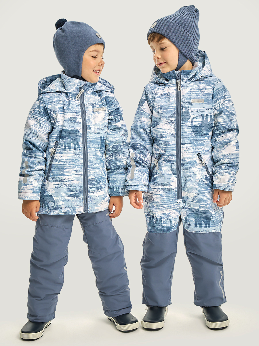 Комбинезон NIKASTYLE 8м1326 деним/серый - фото 10