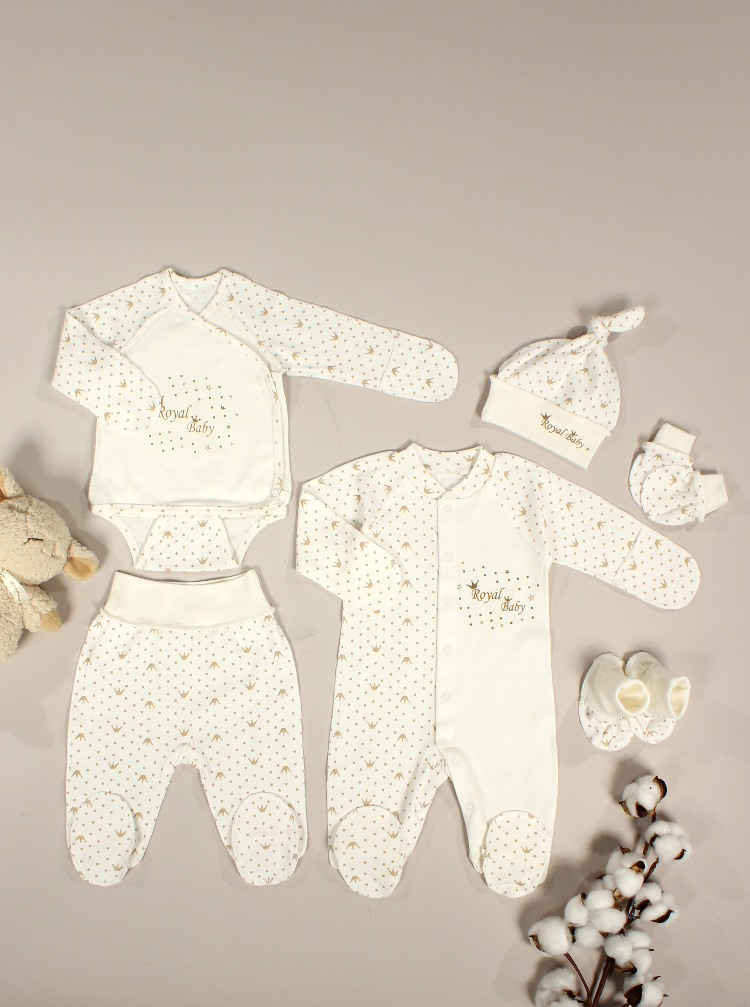 Комплект 6ти предметный Шустрая пчелка 759002БежКорона - фото 1