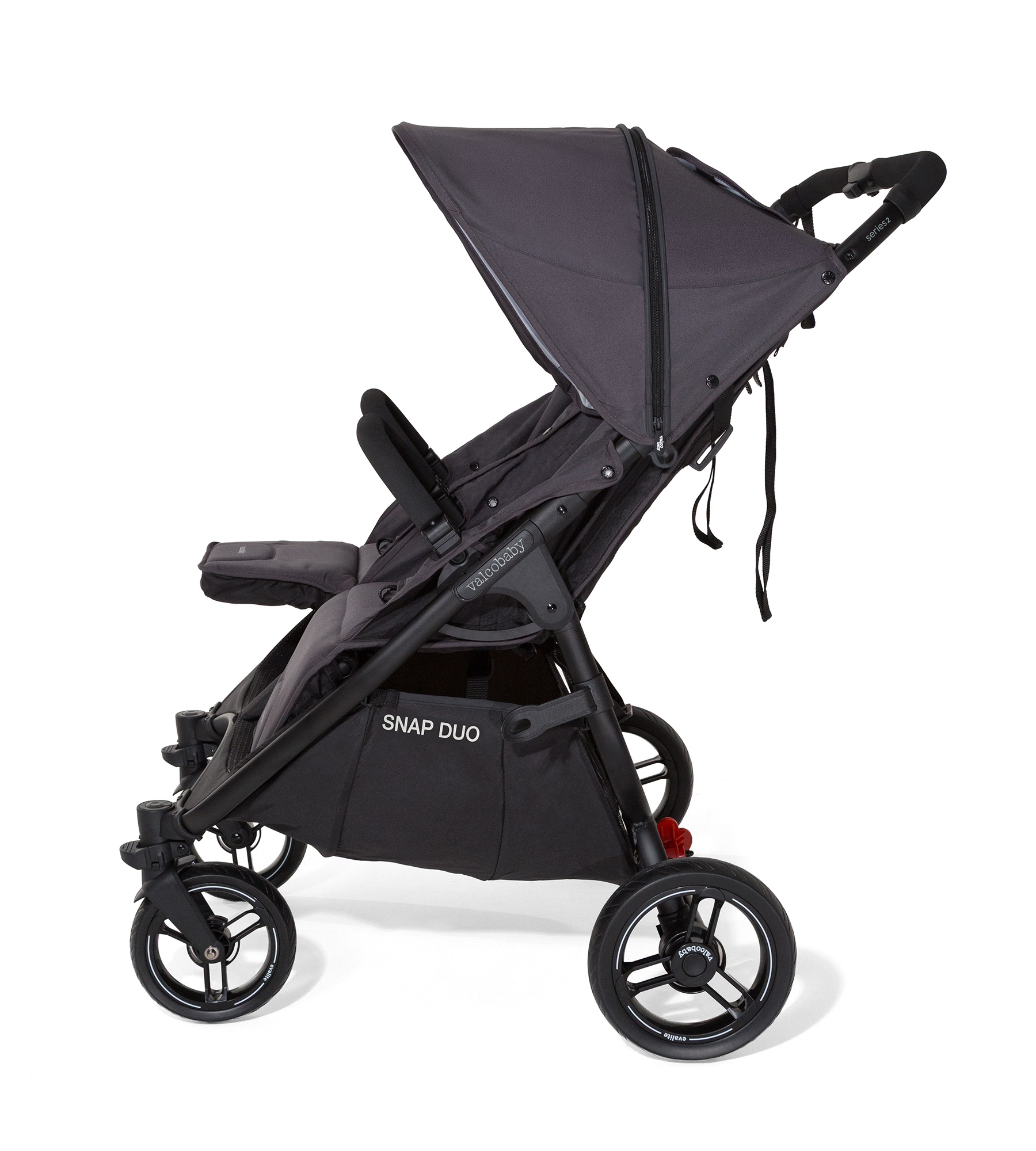 Коляска прогулочная для двойни Valco baby Snap Duo серый - фото 2