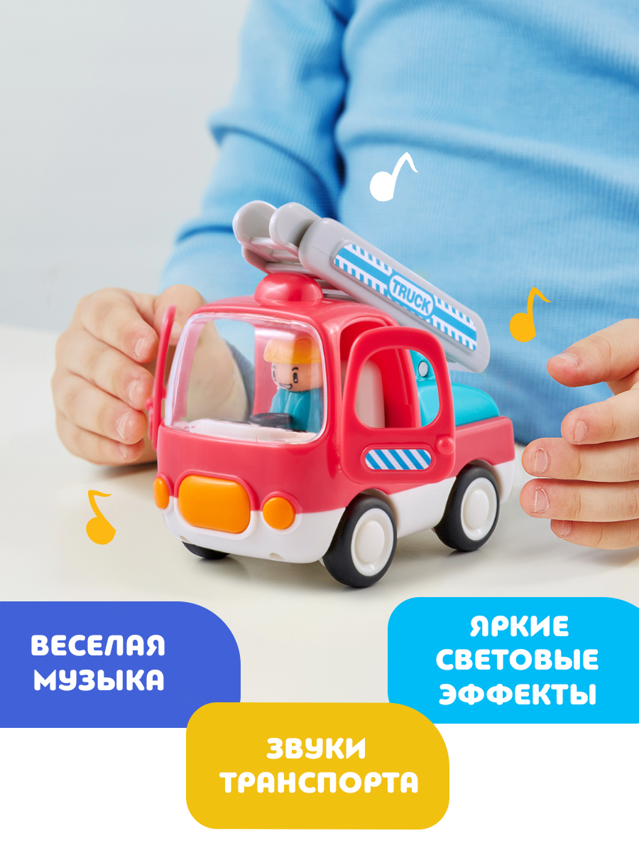 Пожарная машина ОМ ЭНД МОМ инерционная для малышей - фото 4