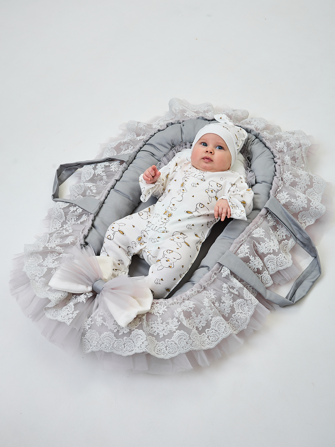 Конверт пеленальный (кокон) ТОСЯ БОСЯ серый - фото 10