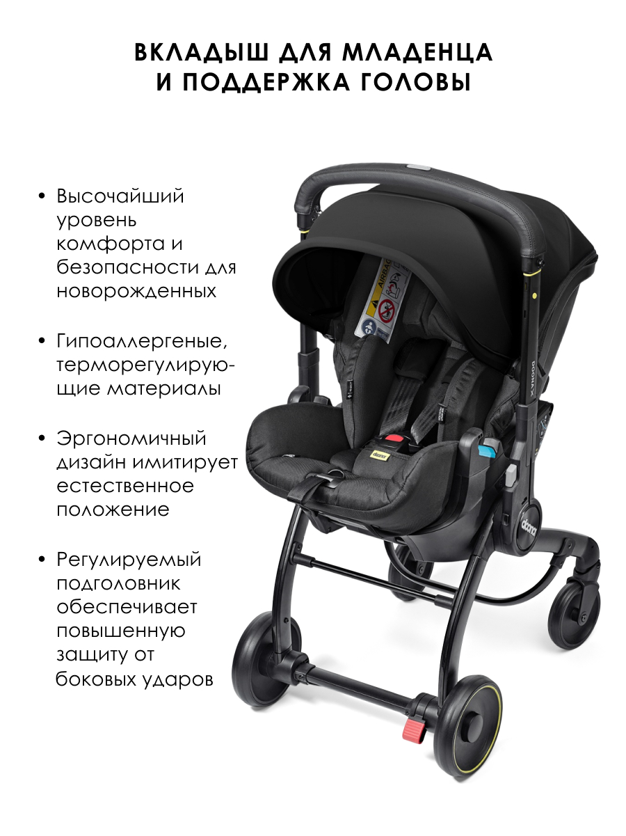 Автокресло Doona X Nitro Black Isofix 0 (0 -13 кг) черный - фото 4