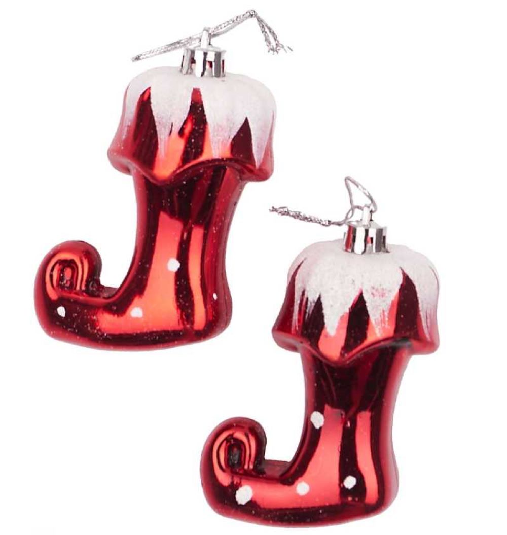 Украшение ёлочное Магия праздника NY156 Украшение ёлочное Носок рождественский, 6,5 см, 2 шт - фото 1