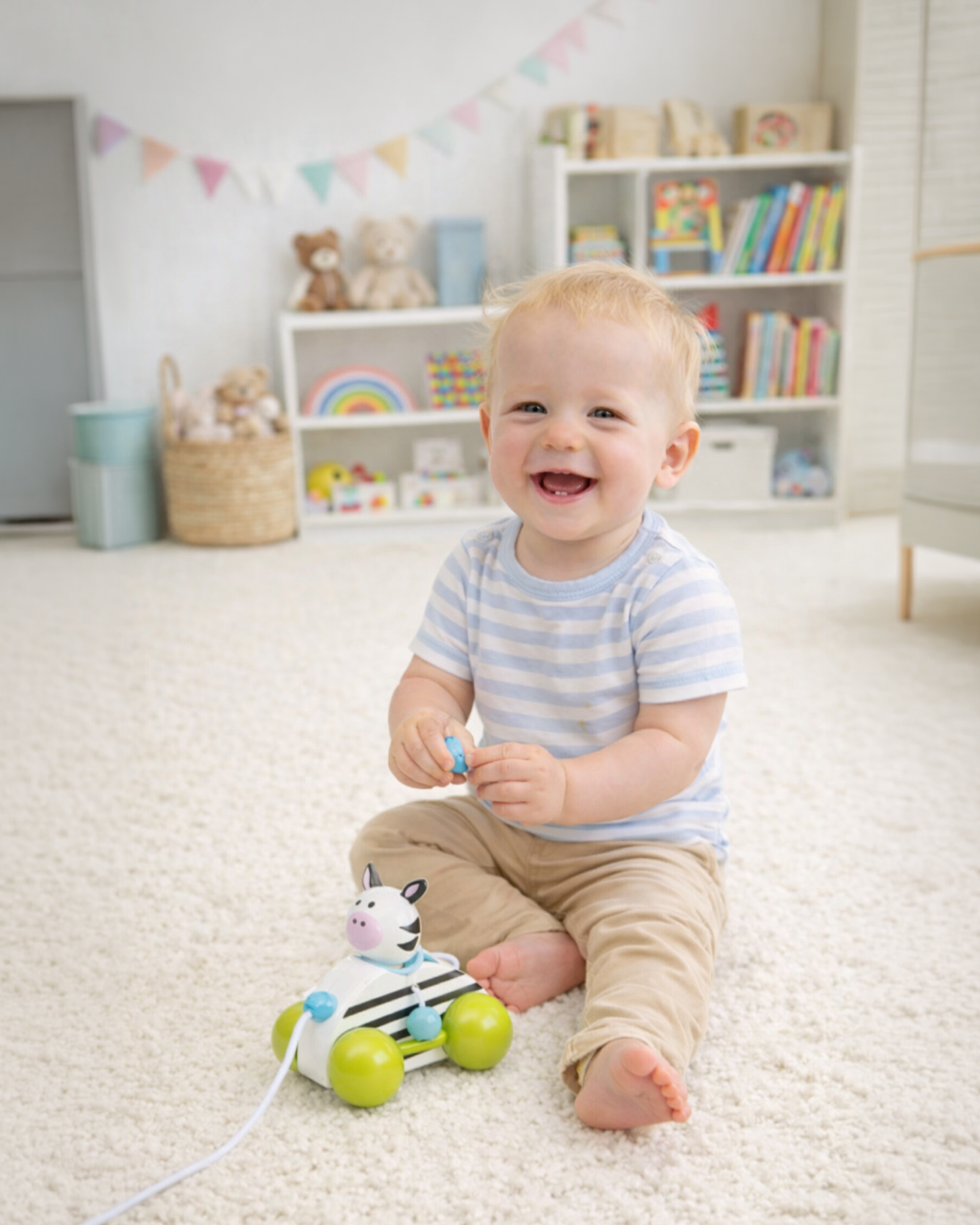 Игрушка BabyGo каталка Зебра - фото 2