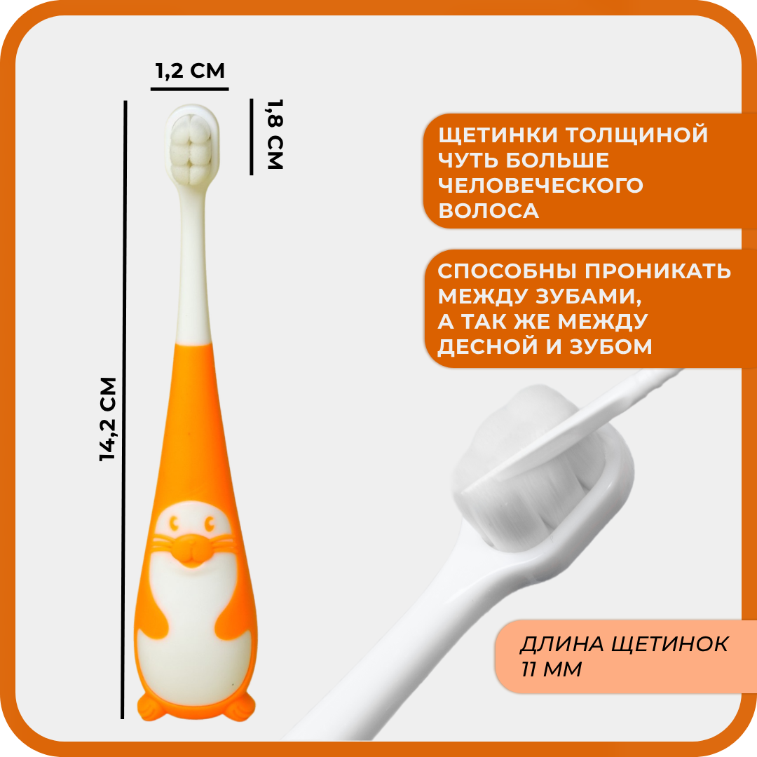 Зубная щетка классическая Чистый Зуб от 2 лет 1 шт. - фото 5