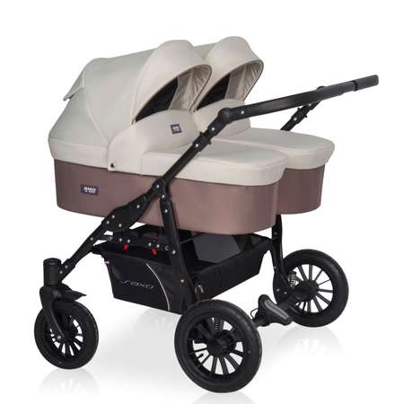 Коляска 2в1 для двойни Riko Basic Saxo бежевый