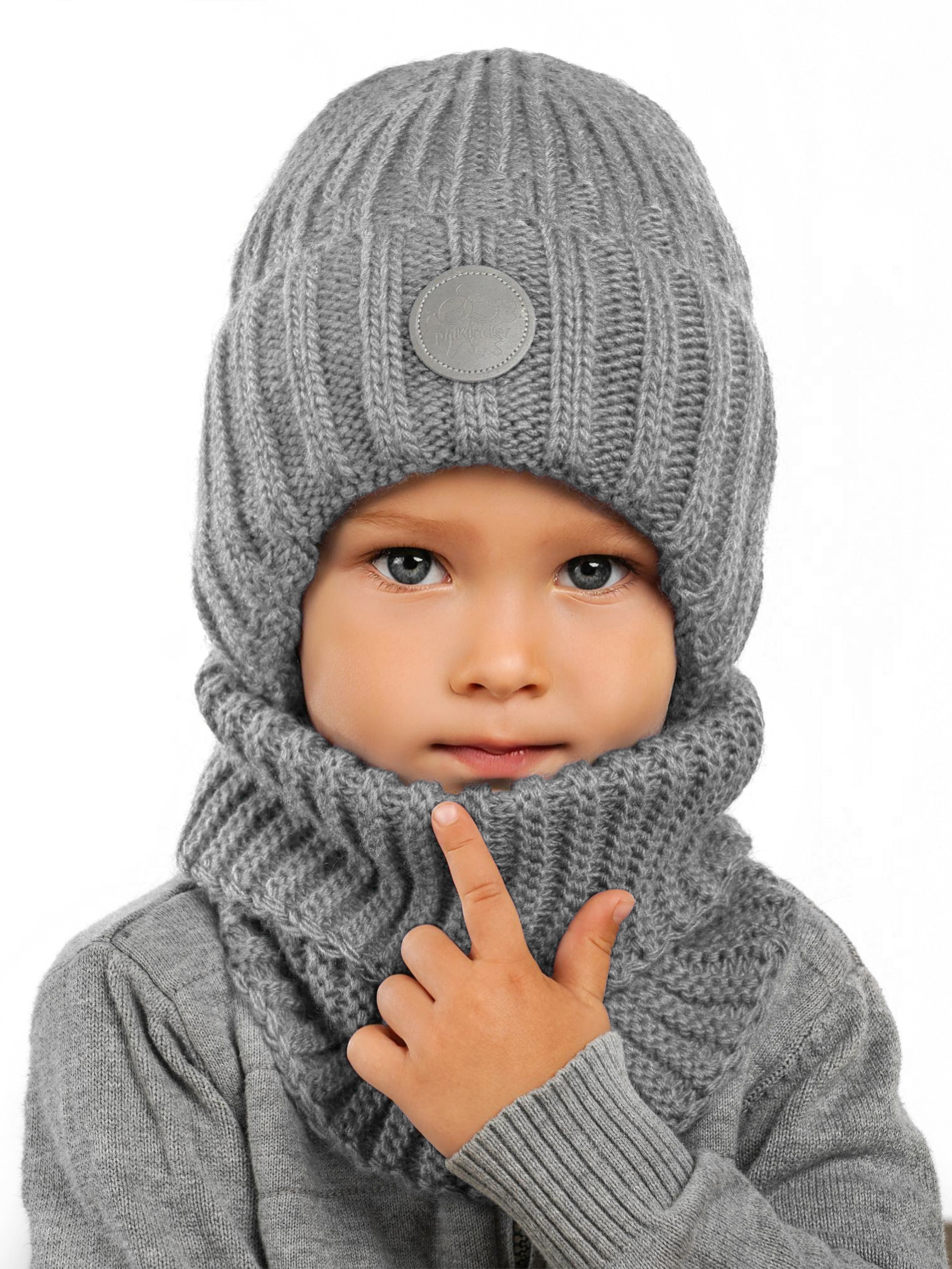 Шапка и снуд ПриКиндер U-W_234170 Цвет: Серый - фото 11