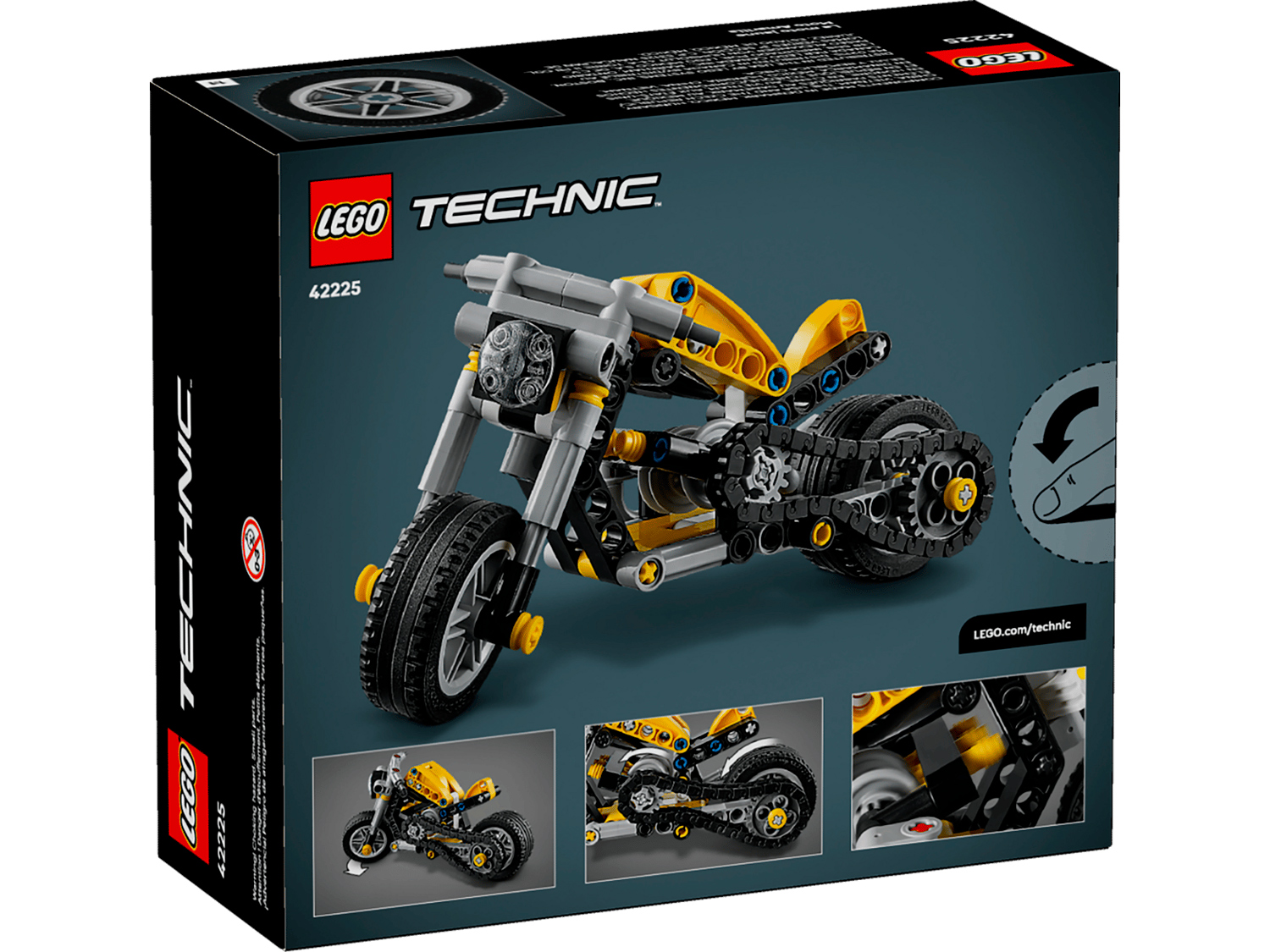 Конструктор LEGO Technic Желтый мотоцикл 42225 151 дет. - фото 3