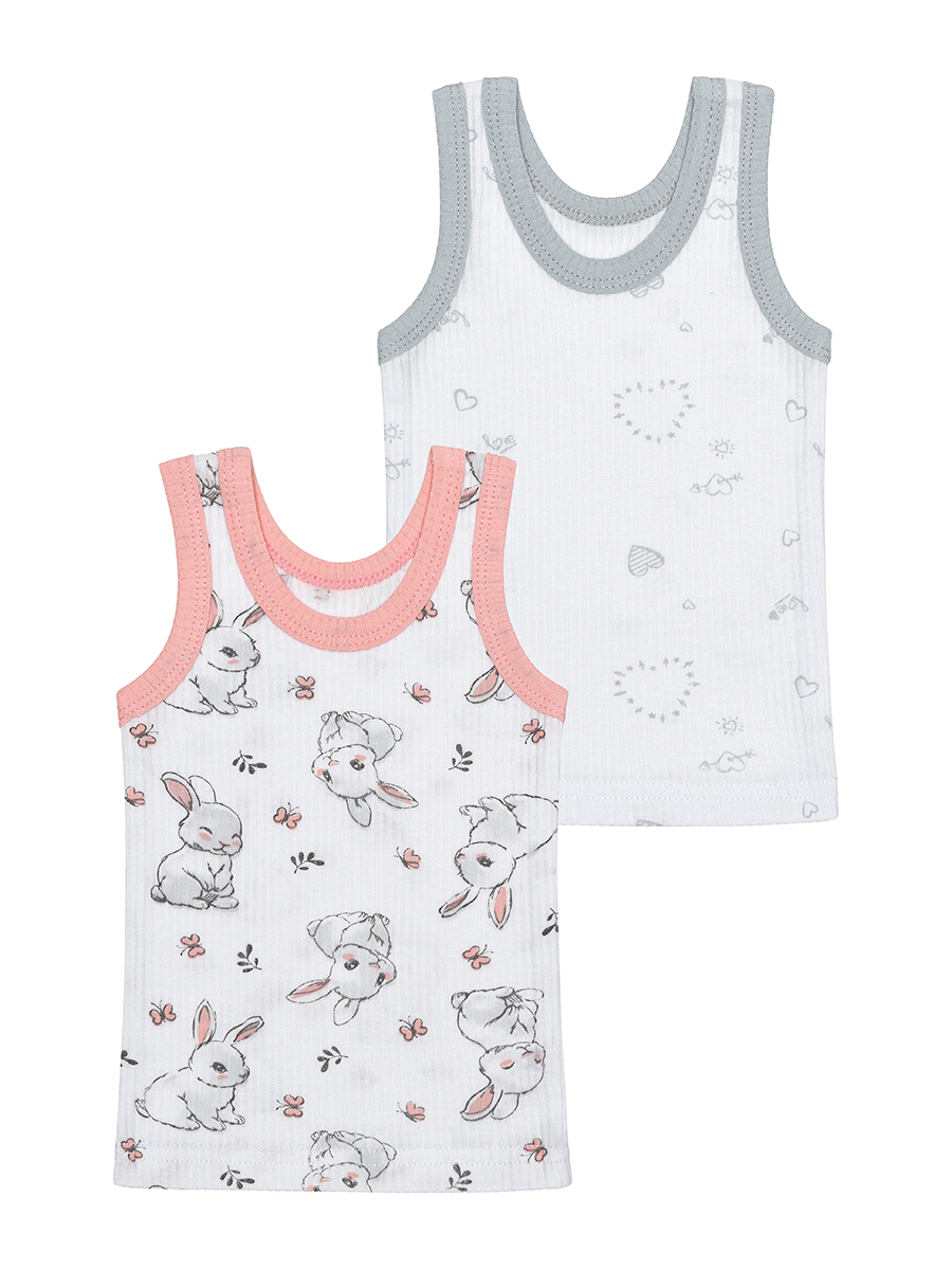 Изображение товара Комплект майок для новорожденных Эскимо 2 шт. натуральный хлопок, 92 см