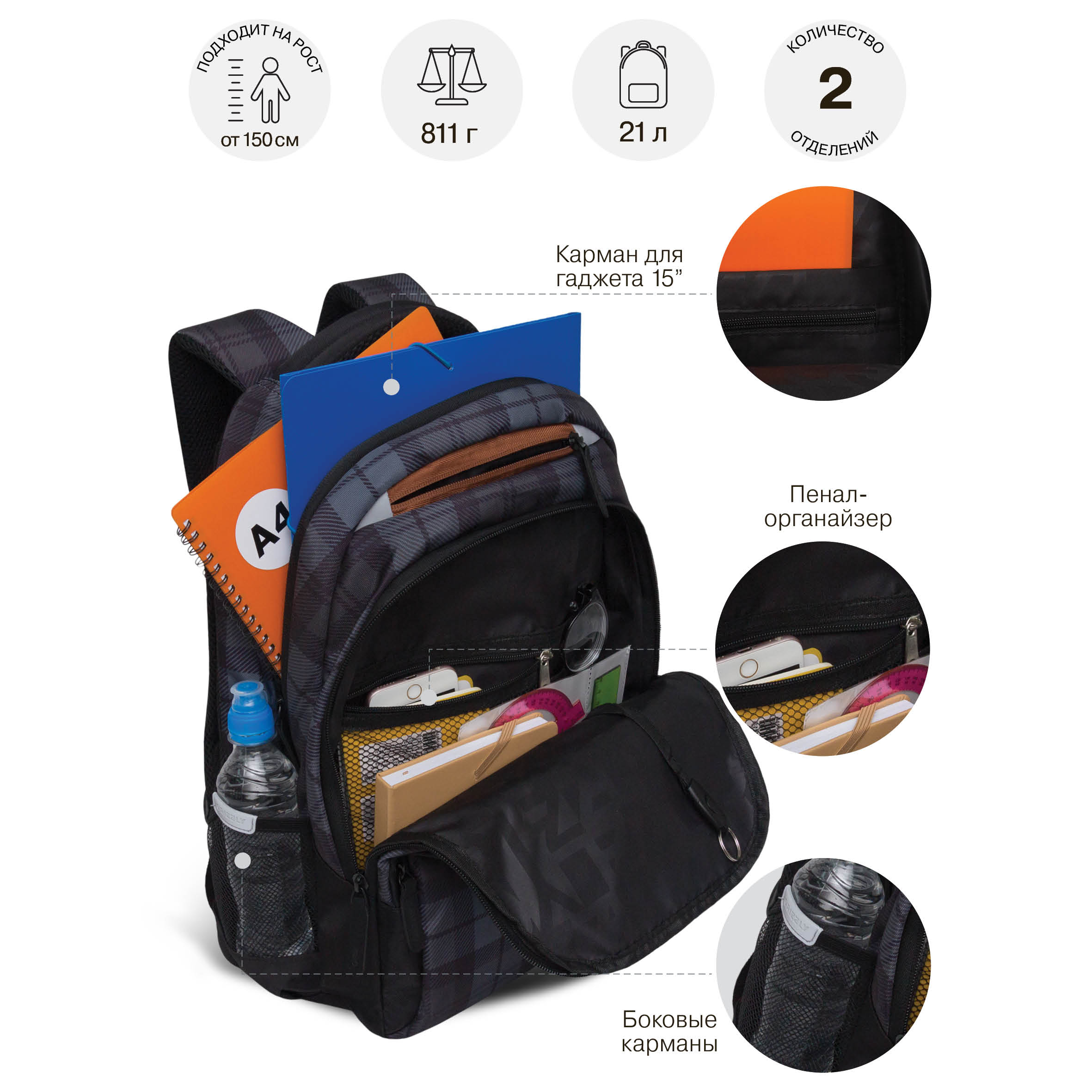 Рюкзак Grizzly - фото 6