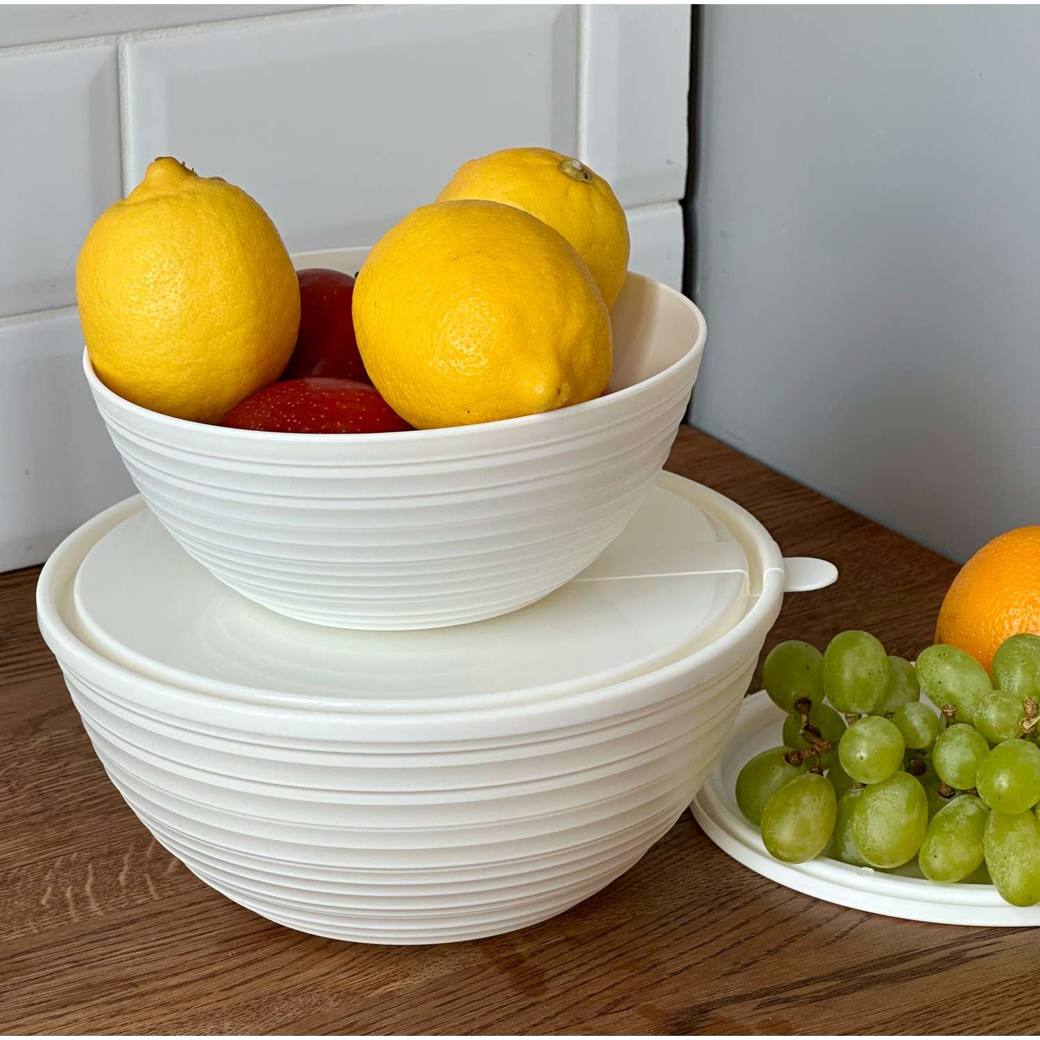 Салатник Sugar and Spice Cardamom с крышкой белый зефир 2.3л - фото 4