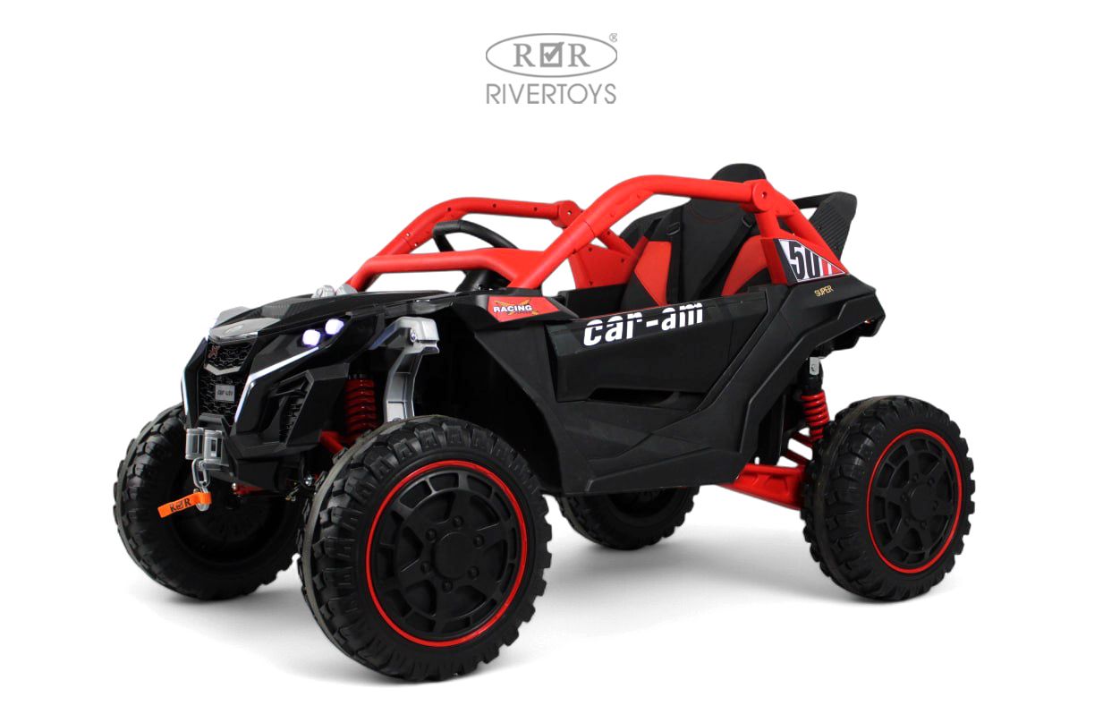 Электромобиль RIVERTOYS Z707ZZ-BLACK-RED С пультом ДУ - фото 1