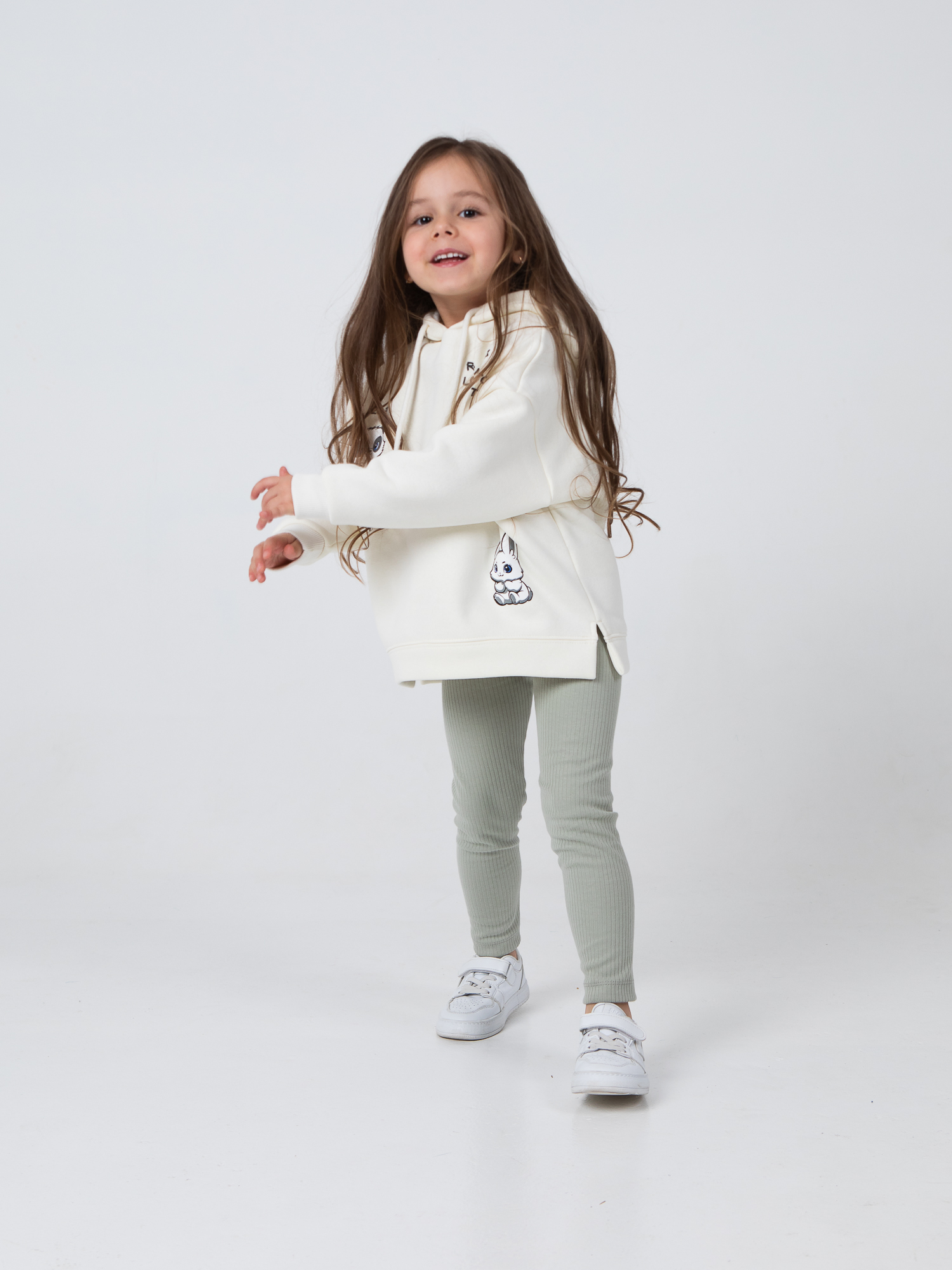 Леггинсы LEVA леггинсы для девочки_рубчик шалфей_полынь - фото 6