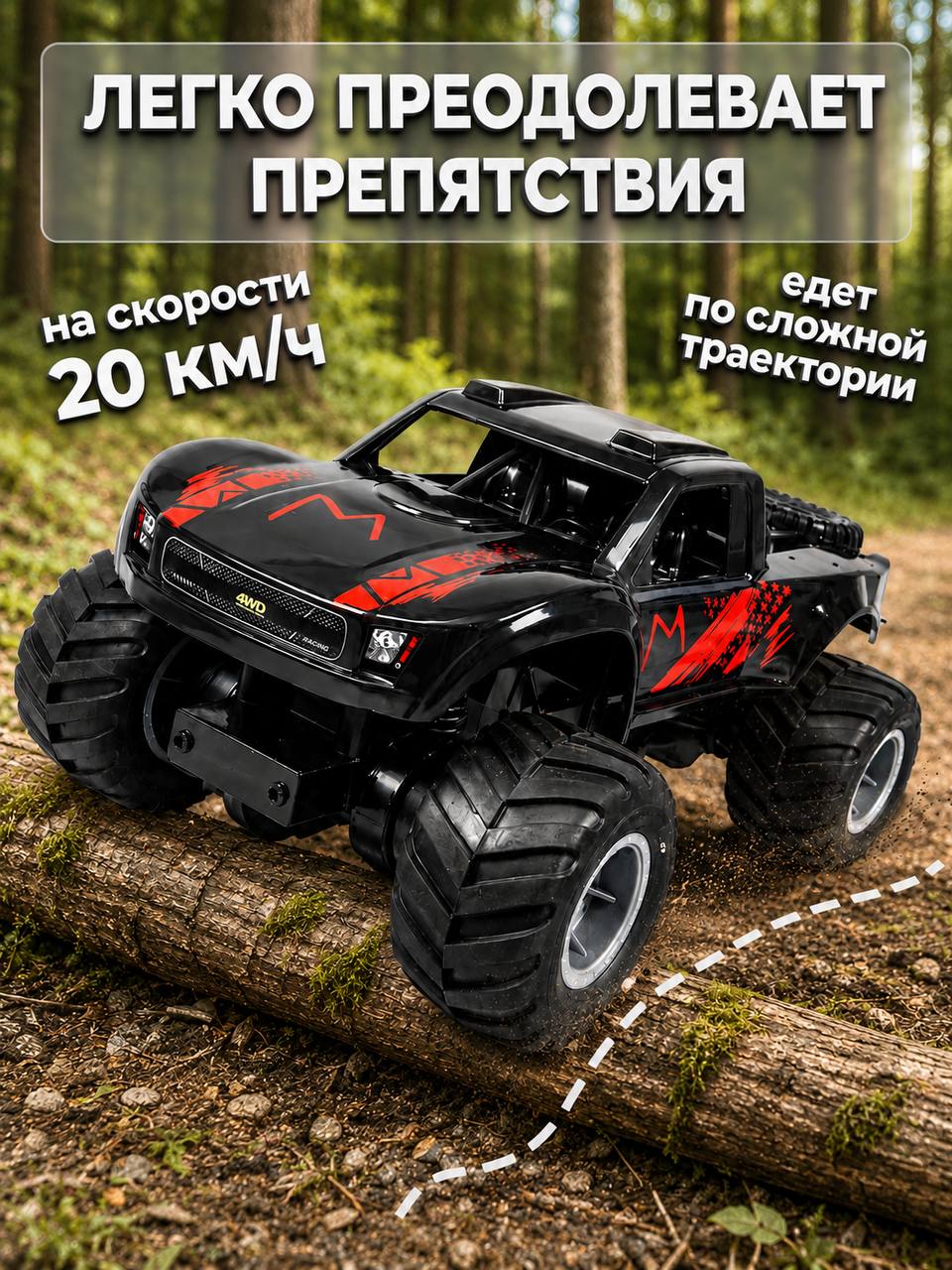 Автомобиль РУ MihokiToys Jeep Вездеход 4х4 - фото 4