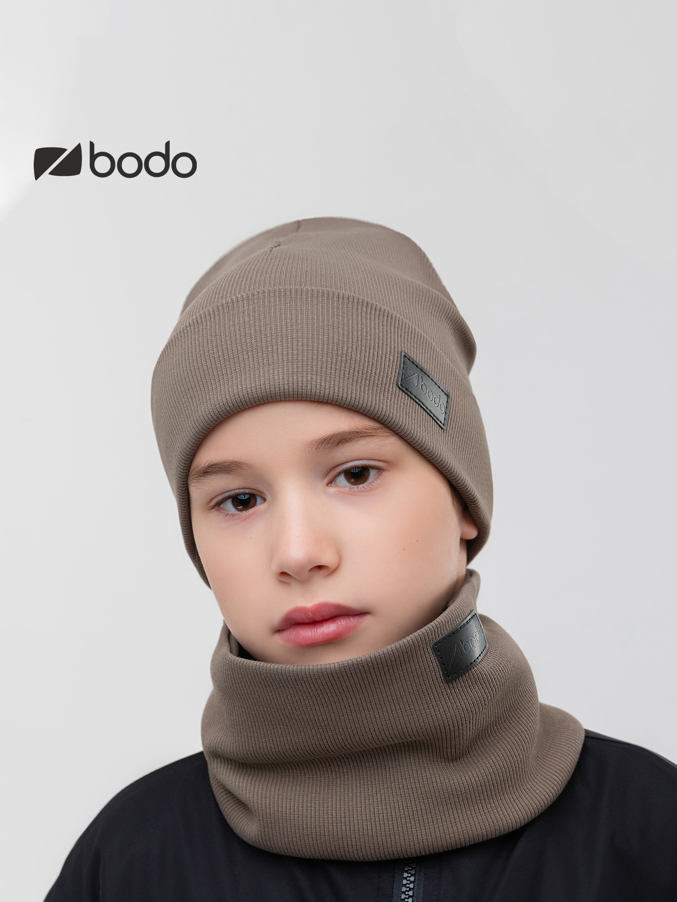 Шапка и снуд Bodo 13-201MU_ореховый - фото 2