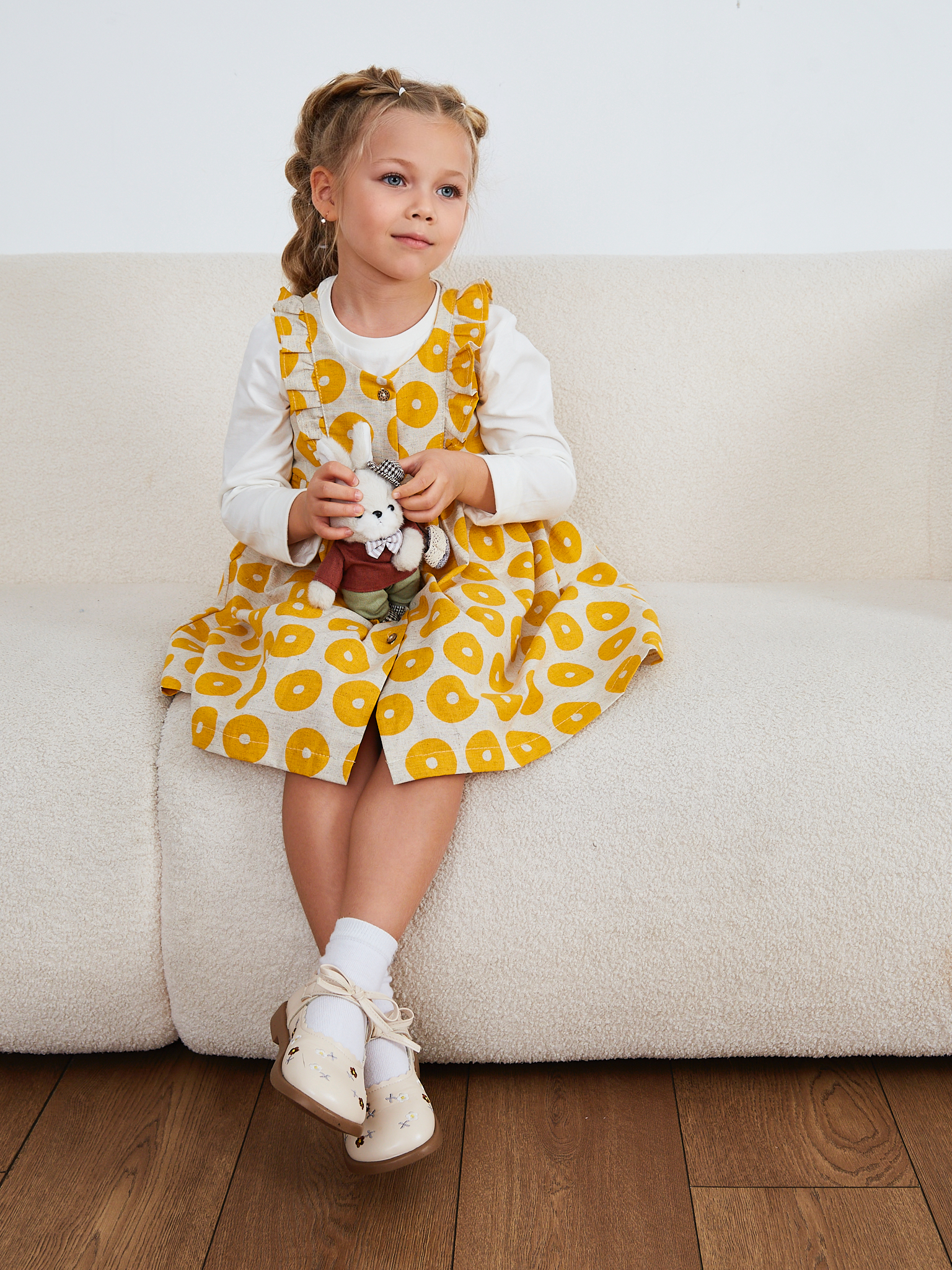 Сарафан MOUN сарафан_рюши_бублик/желт - фото 16