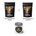 Протеин сывороточный Вкус Прохора WowMan Подарочный набор из 2 предметов Crazy Box Protein Shake клубника и банан