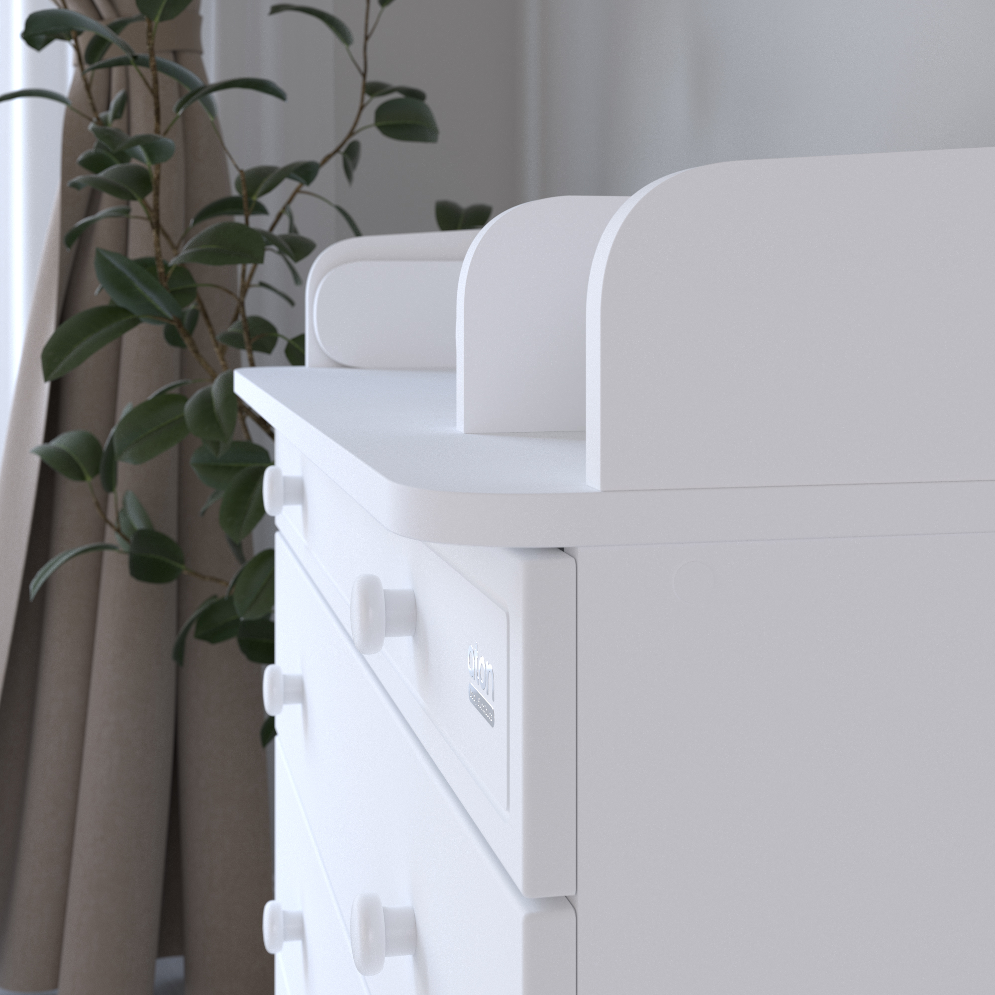 Комод пеленальный aton baby furniture Elio (белый) - фото 3