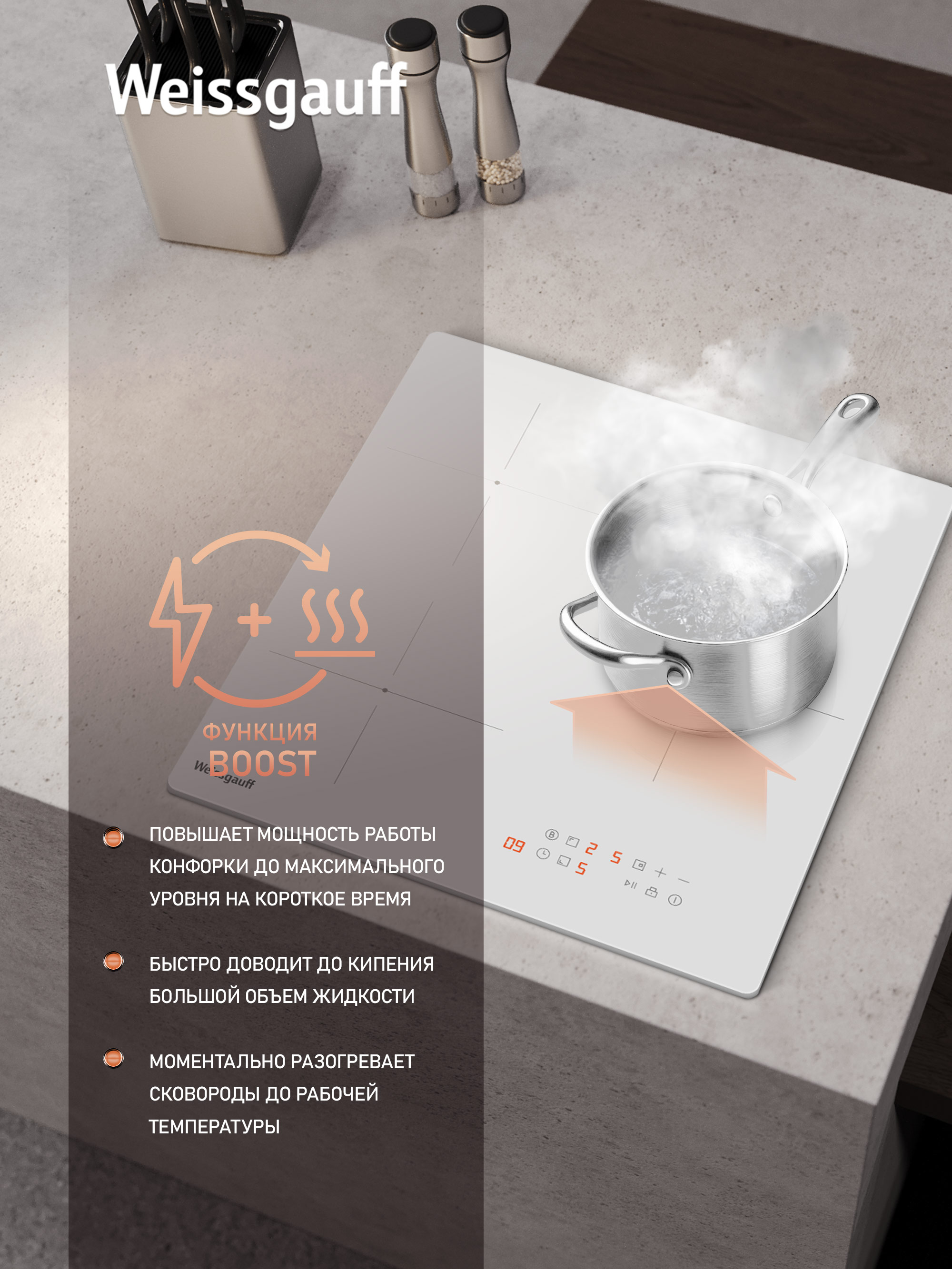 Варочная панель WEISSGAUFF 019c4bf6ac2173a59e9c91935b7e17e7 - фото 3