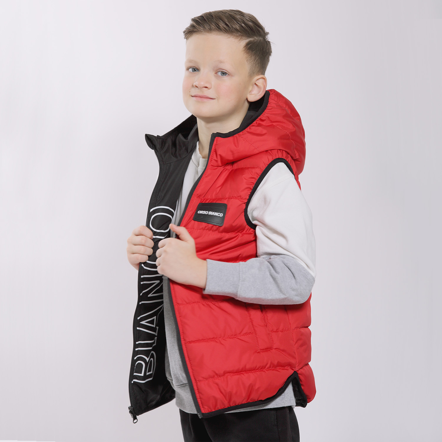 Жилет двусторонний Orso Bianco OB31035-12_красный/черный - фото 1