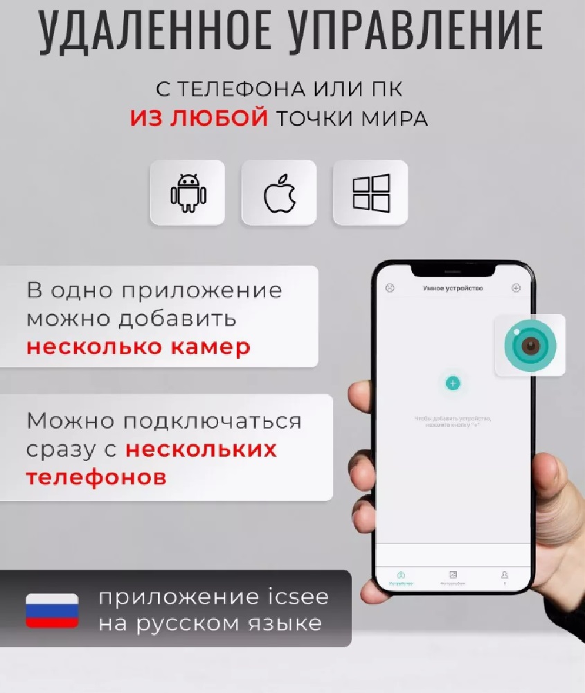 Камера видеонаблюдения Wi-Fi CASTLELADY поворотная с динамиком видеоняня - фото 8