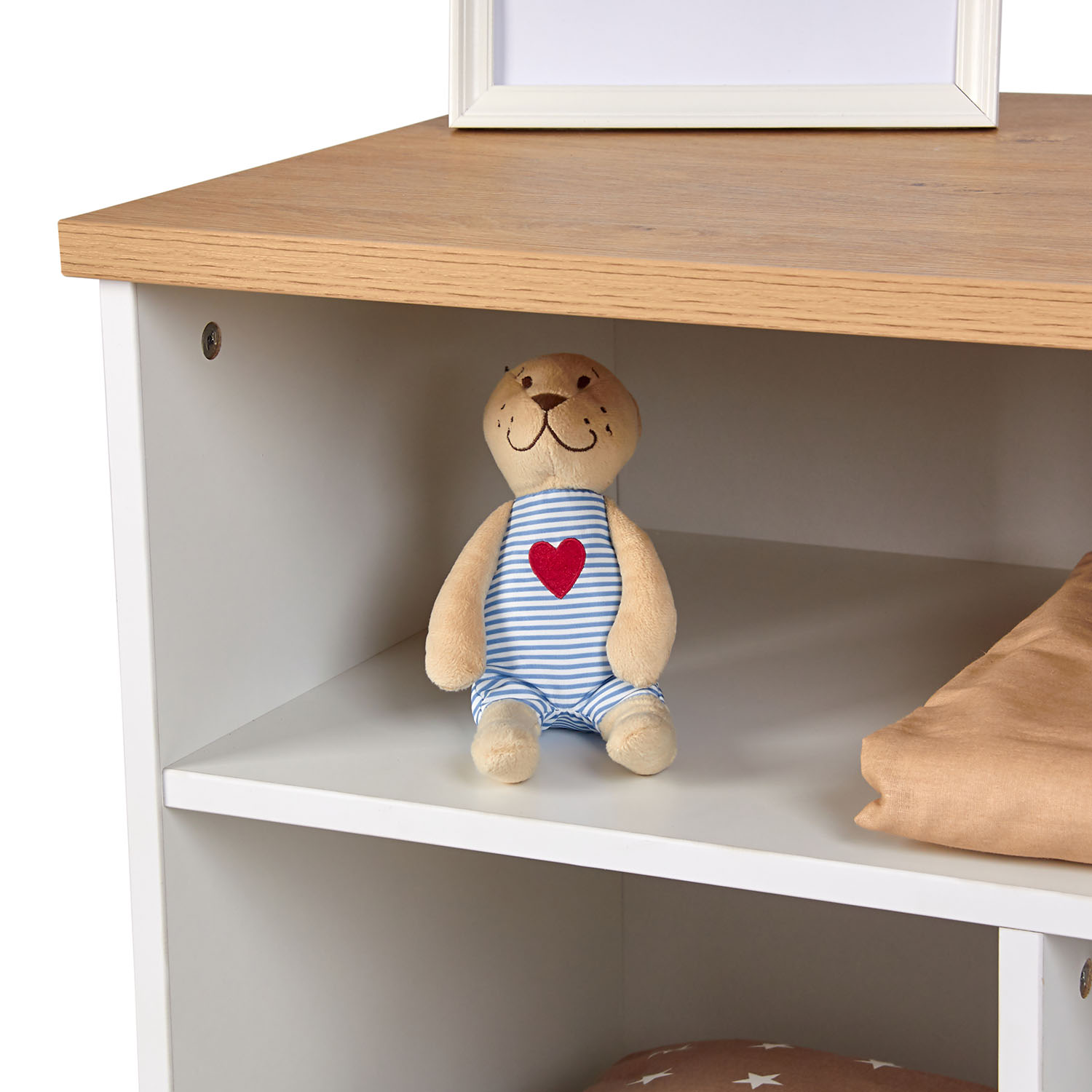 Комод для игрушек и книг Polini kids Белый-натуральный - фото 11