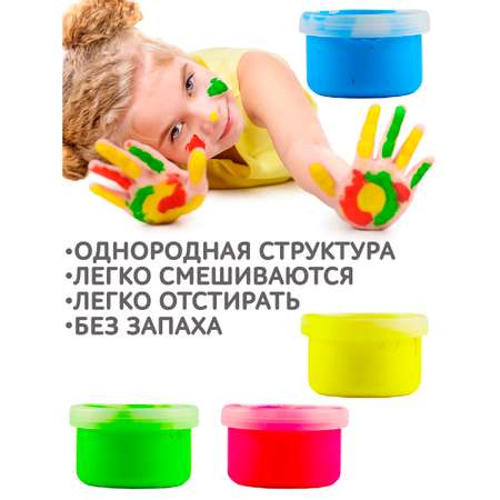 Краски пальчиковые Экспоприбор 4 цв.