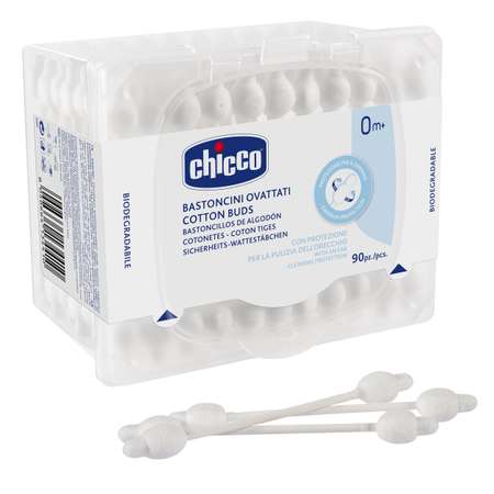 Ватные палочки Chicco С ограничителем 1 упак. 90 шт.