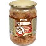 Консервы мясные Семейный бюджет Говядина тушеная высший сорт 500г