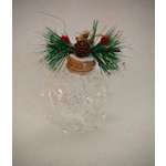 Украшение ёлочное Магия праздника Шар прозрачный с еловой веткой