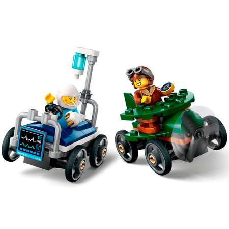 Конструктор LEGO City Самолет vs Больничная кровать блочный