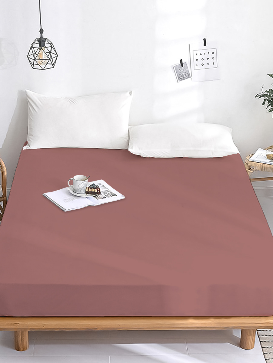 Простыня BRAVO поплин терракот 240 x 215 см 1 шт. - фото 1