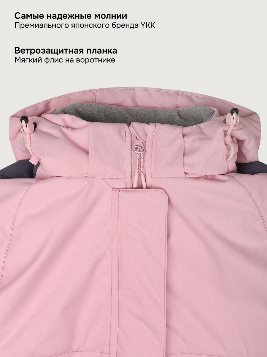 Куртка и полукомбинезон NIKASTYLE 7з3225 розовый/инжир - фото 7