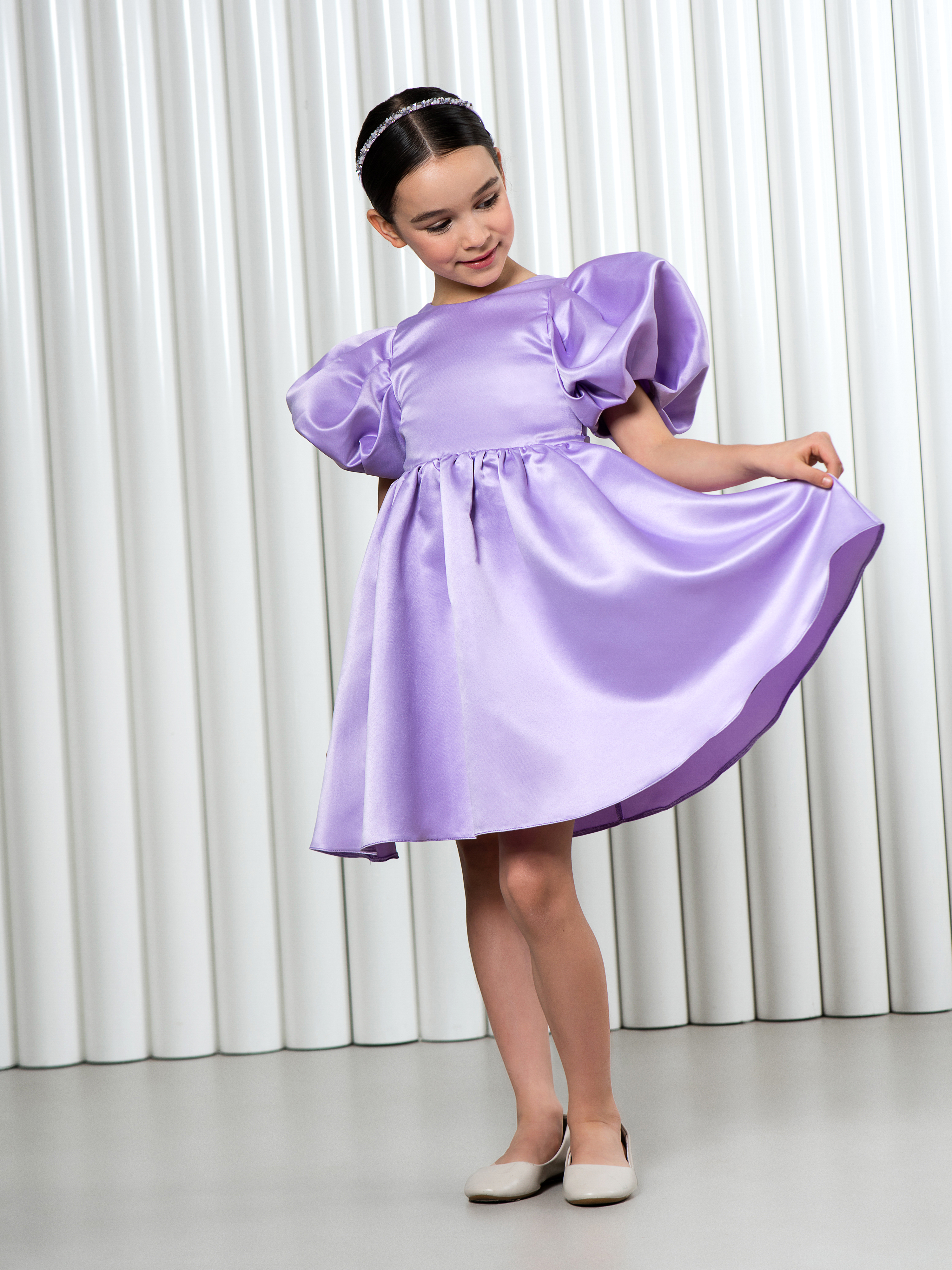 Платье LisaWeta D-143 лиловый - фото 6