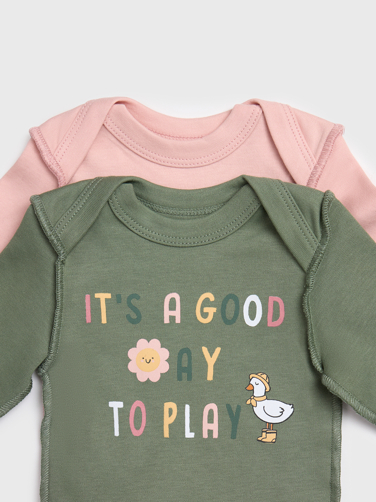 Боди 2 шт Mark Formelle (Марк Формэль) 13016-1-2/св.розовый +зеленый +печать - фото 3